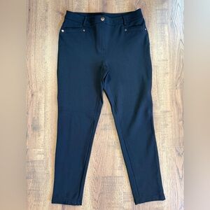 CHICO’S SO SLIMMING Pants Black skinny ankle Women's zs 0.5 regular